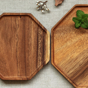 Acacia Wood Hexagon Serving Tray - Staunton and Henry
