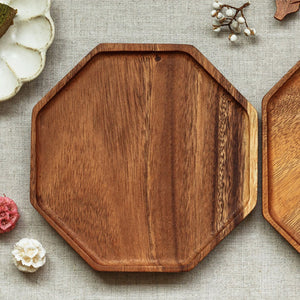 Acacia Wood Hexagon Serving Tray - Staunton and Henry