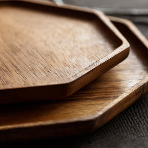 Acacia Wood Hexagon Serving Tray - Staunton and Henry