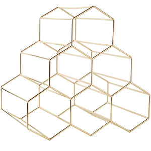 Gold Hexagon Wine Rack - Staunton and Henry