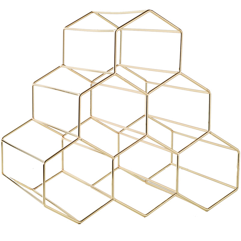 Buy Gold Hexagon Wine Rack Staunton and Henry