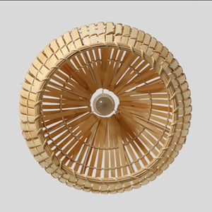 Round Japanese Bamboo Ceiling Light - Staunton and Henry