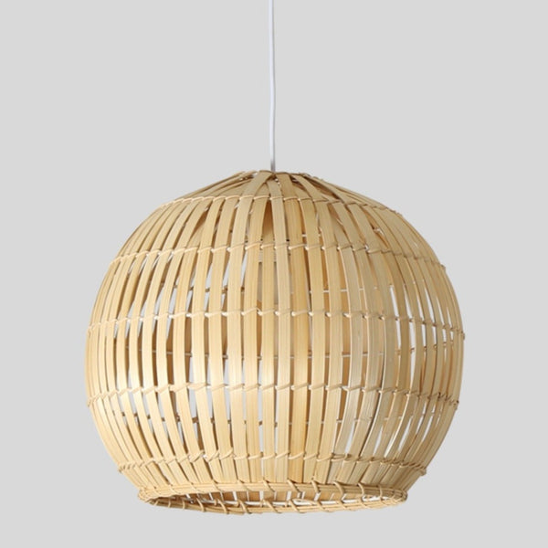 Round Japanese Bamboo Ceiling Light - Staunton and Henry