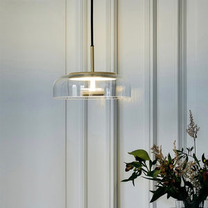 Future Deco Brass and Glass Ceiling Light - Staunton and Henry