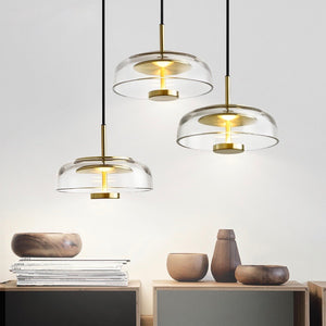 Future Deco Brass and Glass Ceiling Light - Staunton and Henry