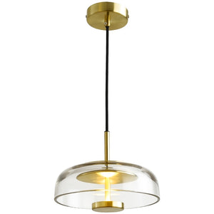 Future Deco Brass and Glass Ceiling Light - Staunton and Henry