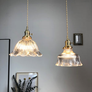Vintage Glass Blossom Shape Pendant Light - Staunton and Henry