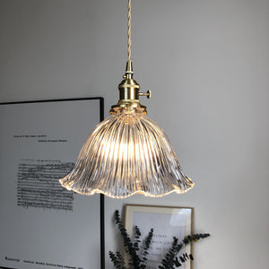 Vintage Glass Blossom Shape Pendant Light - Staunton and Henry
