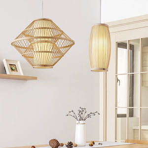 Modern Japanese Bamboo Lantern Chandelier - Staunton and Henry