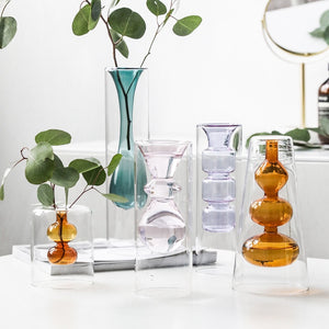 Inside Out Double Walled Glass Vase - Staunton and Henry