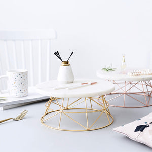 Modern White Marble Cake Stand - Staunton and Henry