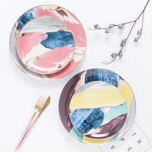 Modern Abstract Pastel Plates - Staunton and Henry