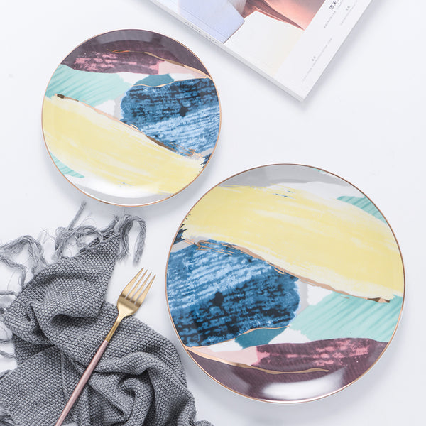 Modern Abstract Pastel Plates - Staunton and Henry