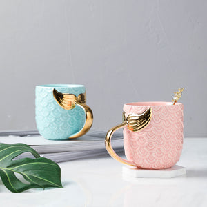 Pastel and Gold Mermaid Coffee Mug - Staunton and Henry