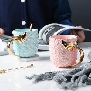 Pastel and Gold Mermaid Coffee Mug - Staunton and Henry