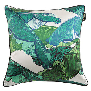Green Plantation Leaf Throw Cushion - Staunton and Henry