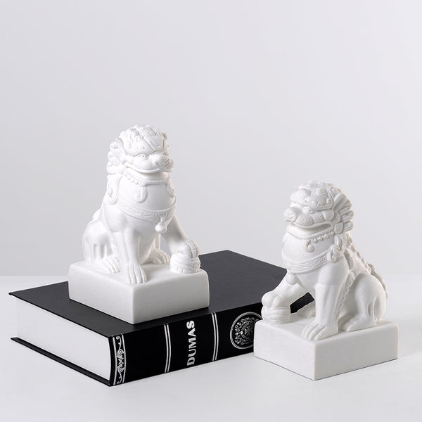 White Foo Dogs - Set of 2 - Staunton and Henry