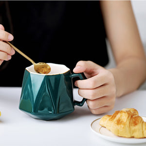 Diamond Coffee Mug With Gold Detail - Staunton and Henry