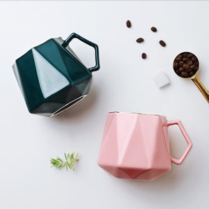 Diamond Coffee Mug With Gold Detail - Staunton and Henry
