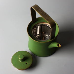 Mirai Modern Green Oriental Tea Pot - Staunton and Henry