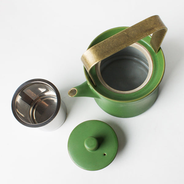 Mirai Modern Green Oriental Tea Pot - Staunton and Henry