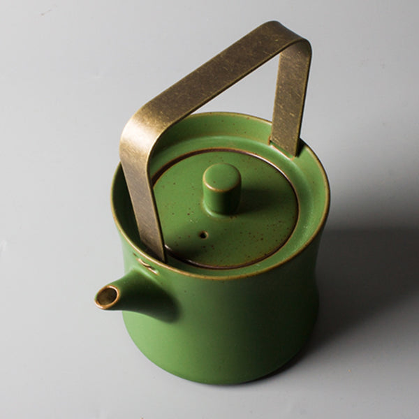 Mirai Modern Green Oriental Tea Pot - Staunton and Henry