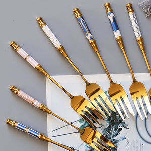 Gatsby Elegant Modern Dessert Forks - Set of 4 - Staunton and Henry
