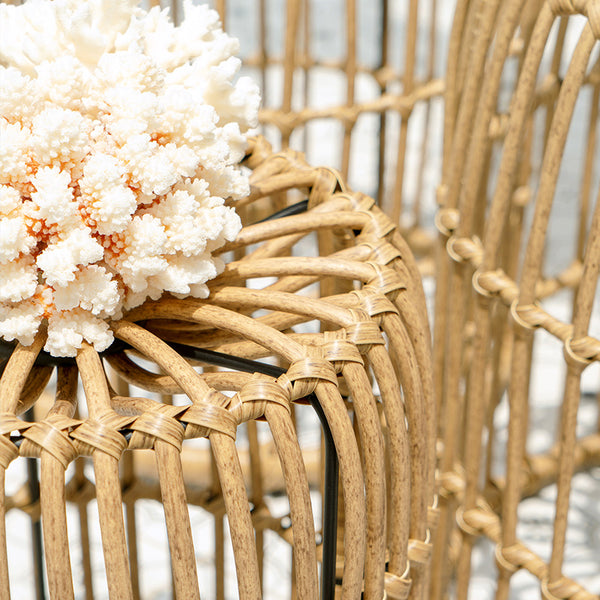 Flores Rattan Stool - Staunton and Henry