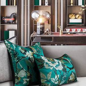 Teal Oriental Throw Cushion - Staunton and Henry