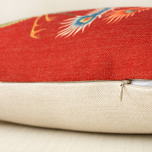 Modern Red Oriental Throw Cushion - Staunton and Henry