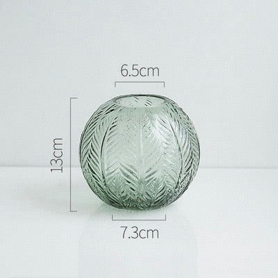 Nordic Leaf Glass Vase - Staunton and Henry