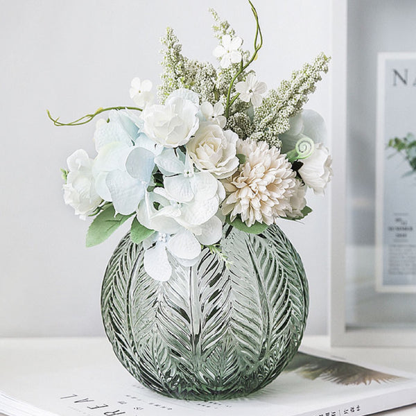 Nordic Leaf Glass Vase - Staunton and Henry