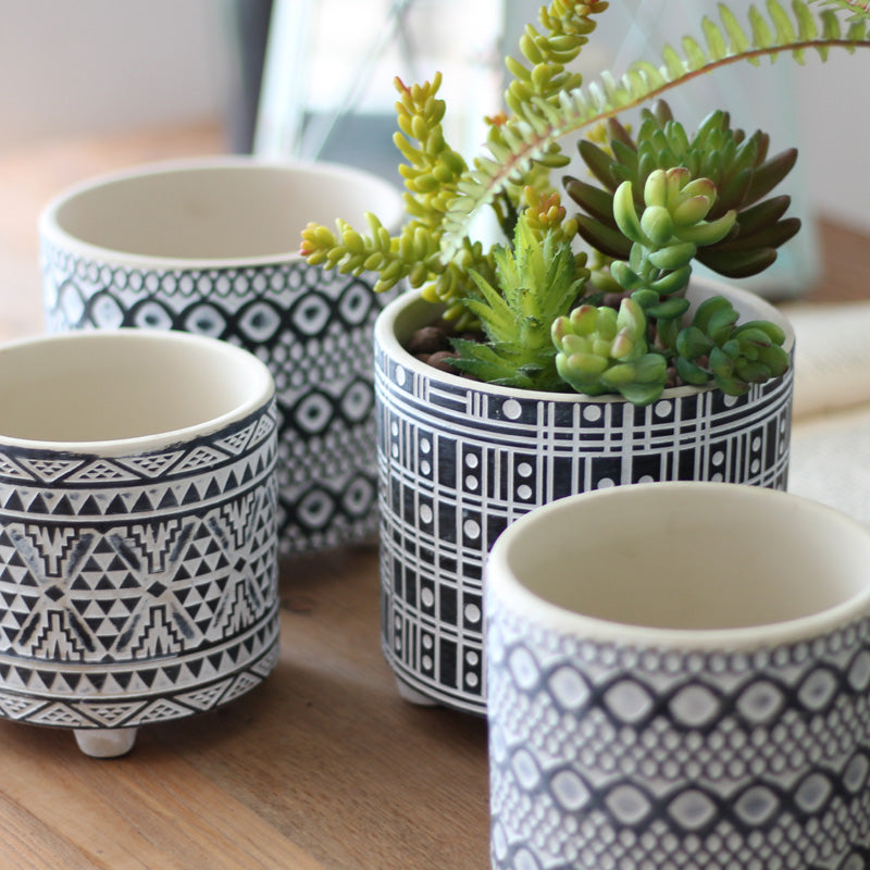 Buy Modern Monochrome Plant Pots – Staunton and Henry