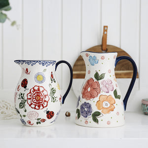 Hilda Hand Painted Ceramic Water Jug - Staunton and Henry