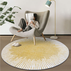Arbus Modern Yellow Round Rug - Staunton and Henry