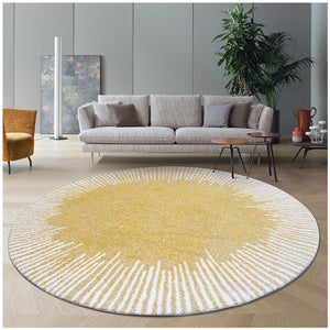 Arbus Modern Yellow Round Rug - Staunton and Henry