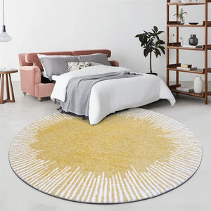 Arbus Modern Yellow Round Rug - Staunton and Henry