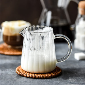 Ribbed Glass Milk Jug - Set of 2 - Staunton and Henry