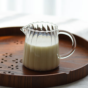 Ribbed Glass Milk Jug - Set of 2 - Staunton and Henry