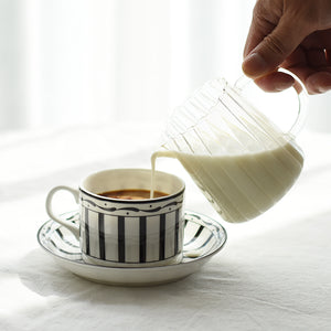 Ribbed Glass Milk Jug - Set of 2 - Staunton and Henry