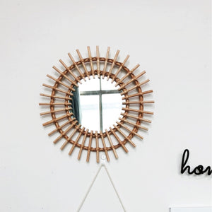 Round Rattan Frame Mirror - Staunton and Henry