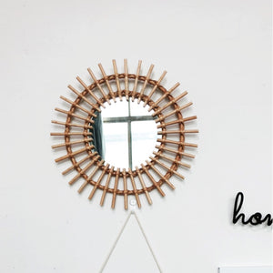 Round Rattan Frame Mirror - Staunton and Henry