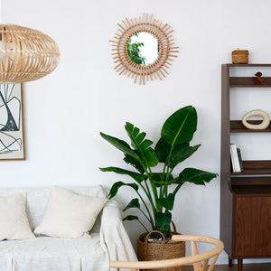 Round Rattan Frame Mirror - Staunton and Henry