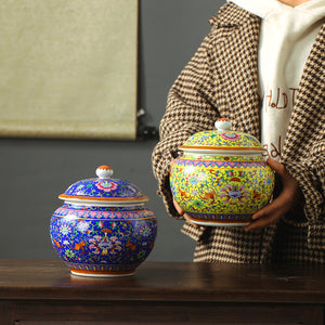 Tang Colourful Chinese Ceramic Container - Staunton and Henry
