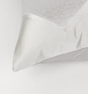 Cream and White Satin Throw Cushion - Staunton and Henry