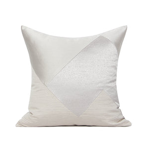 Cream and White Satin Throw Cushion - Staunton and Henry
