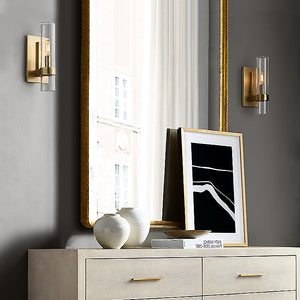 Modern Brass Wall Light - Staunton and Henry