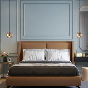 Modern Gold and Smokey Glass Pendant Light - Staunton and Henry
