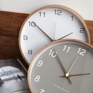 Arlo Nordic Wall Clock With Wood Frame - Staunton and Henry