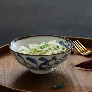 Akari Blue and White Japanese Rice Bowls - Set of 4 - Staunton and Henry